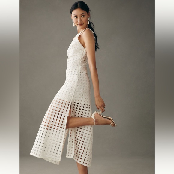 Vineet Bahl Eyelet Halter Anthropologie Dress - Picture 5 of 8